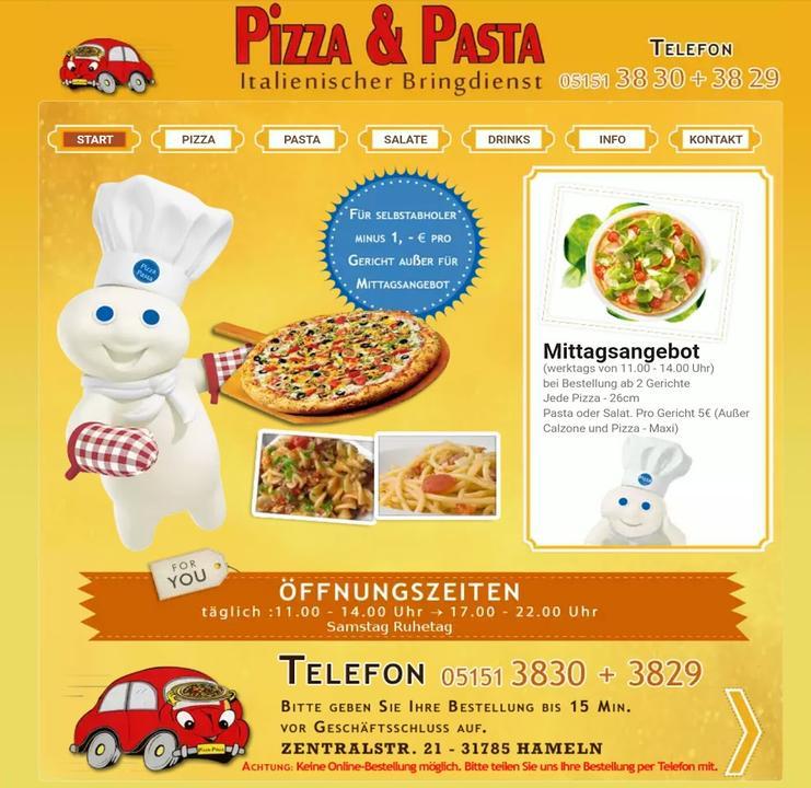 Pizza und Pasta